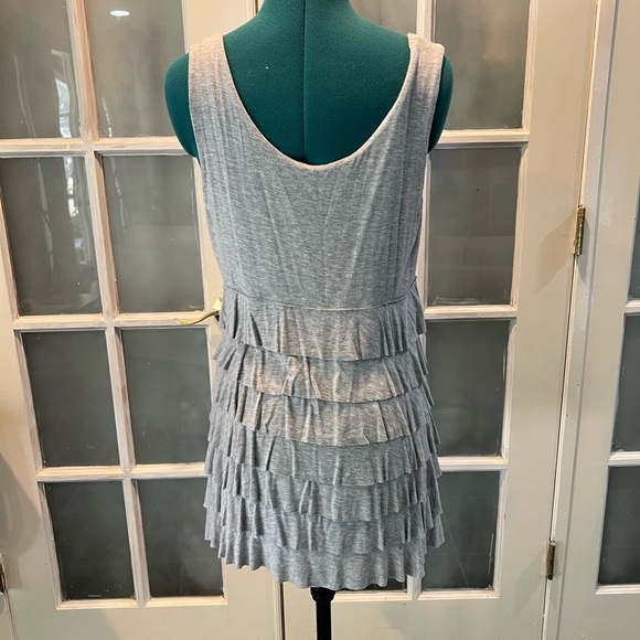 Soft Surroundings Gray Ruffle Layered Tank Tunic - Picture 3 of 4